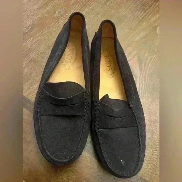 Tod's Suede Driver Penny Loafers size 38.5 - Picture 2 of 8